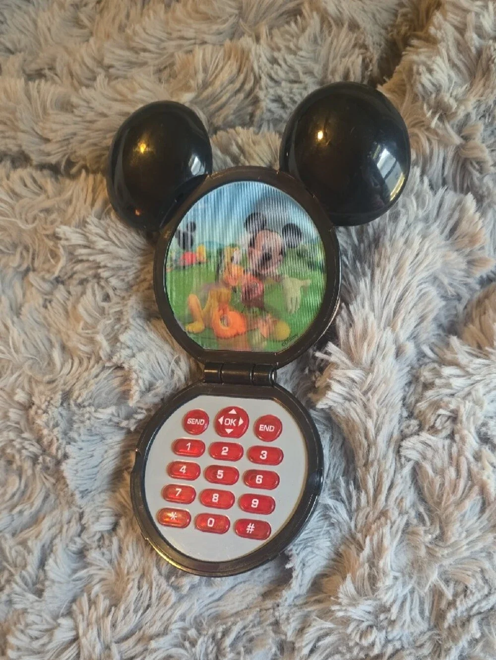 Vintage Mickey Mouse Clubhouse Electronic Flip Cell Phone